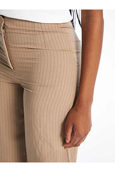 LC Waikiki Γυναικείο πλισέ παντελόνι Modal Mixed με ρίγες