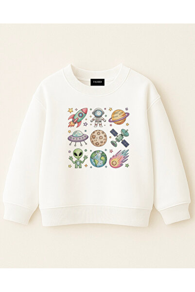 fasardi سترة رياضية للأطفال من الجنسين بتصميم صاروخ فضائي ورائد فضاء وفضائيين...