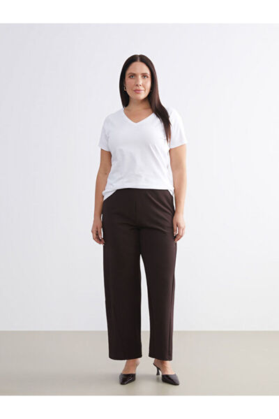LC Waikiki Wide Leg Women's Trousers with Elastic Waist