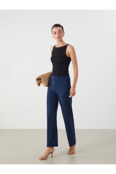 LC Waikiki Elastic Waist Textured Women's Trousers