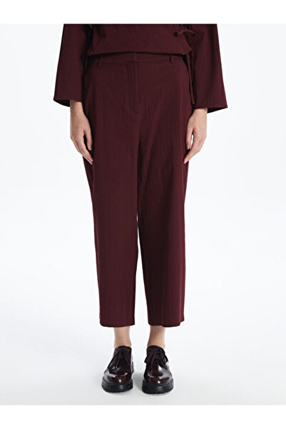 LC Waikiki Elastic Waist Textured Women's Trousers