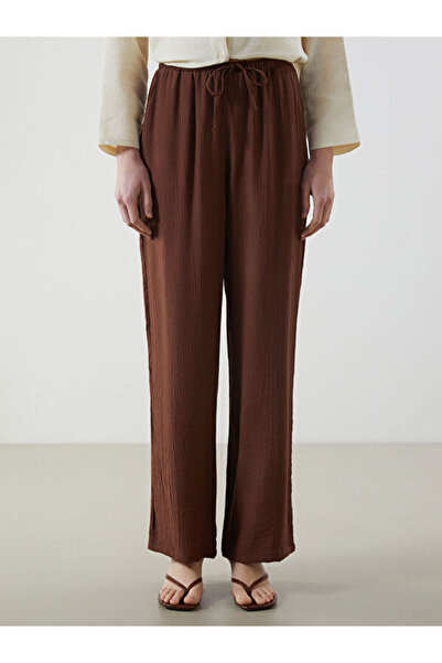 LC Waikiki Elastic Waist Textured Women's Trousers