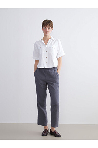 LC Waikiki Elastic Waist Textured Women's Trousers