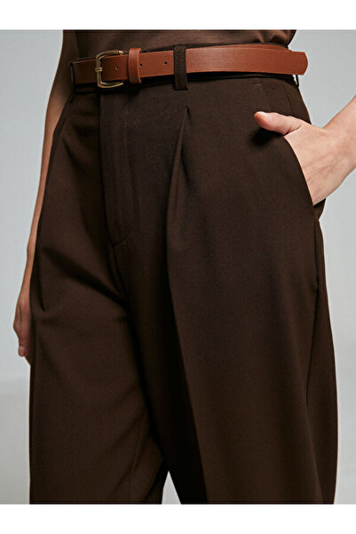 LC Waikiki Waist Belted Loose Fit Women's Trousers