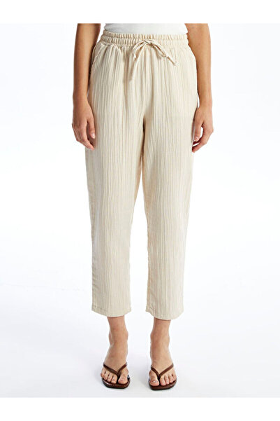 LC Waikiki Comfortable Fit Women's Trousers with Elastic Waist