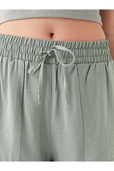 LC Waikiki Comfortable Linen Look Women's Trousers with Elastic Waist