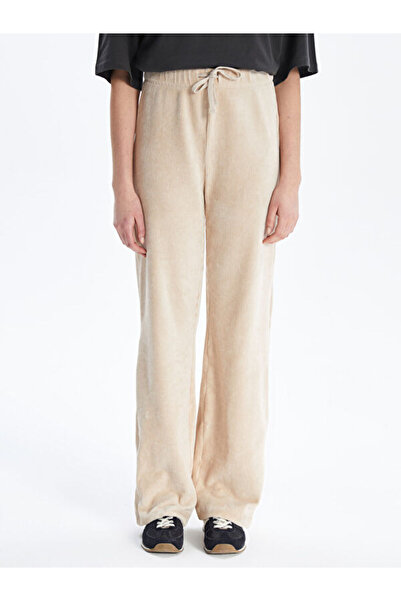 LC Waikiki Women's Velvet Pants with Elastic Waist