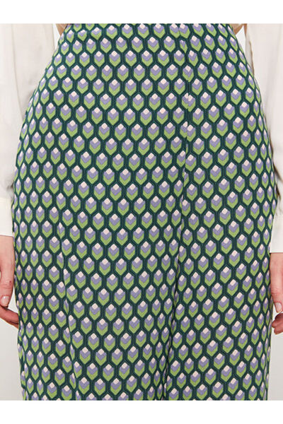 LC Waikiki Patterned Viscose Women's Trousers