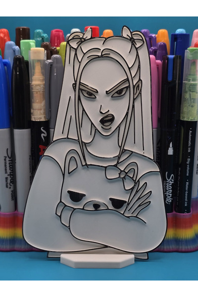 deep3d Mira Ayıcık Boyama Figürü – KPOP DEMON HUNTERS Temalı Tasarımı