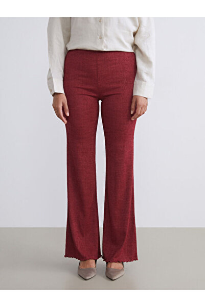 LC Waikiki Elastic Waist Textured Women's Trousers