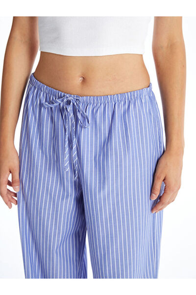 LC Waikiki Комфортні жіночі брюки в смужку з еластичною талією, що облягають фігуру