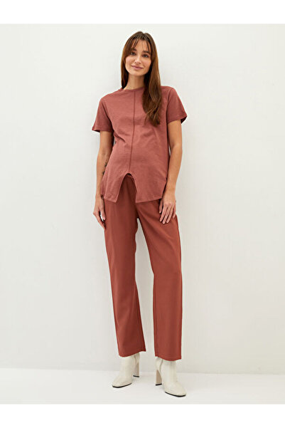 LC Waikiki Elastic Waist Flat Pocket Detailed Gabardine Maternity Trousers