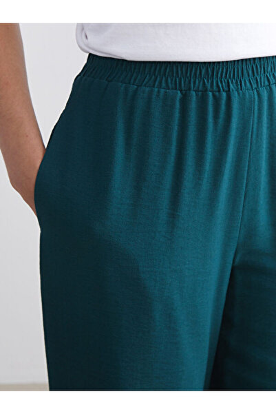 LC Waikiki Wide Leg Women's Trousers with Elastic Waist