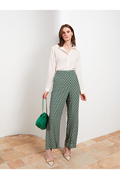 LC Waikiki Patterned Viscose Women's Trousers