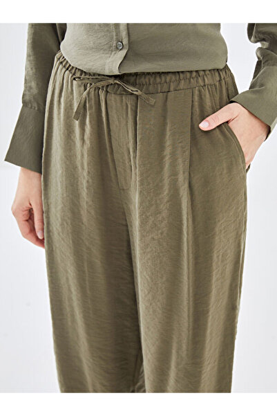 LC Waikiki Women's Elastic Waist Straight Trousers