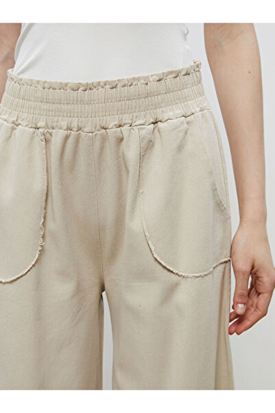 LC Waikiki Wide Leg Women's Trousers with Elastic Waist