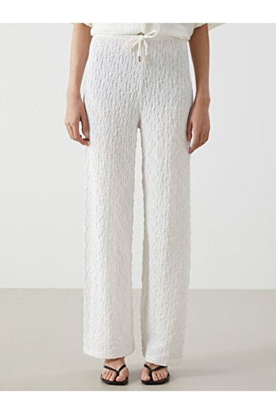 LC Waikiki Elastic Waist Textured Women's Trousers