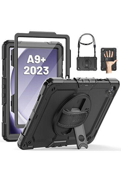 HYX Case for Samsung Galaxy Tab A9 Plus 11" (2023) - Shockproof, 360° Stand, Black