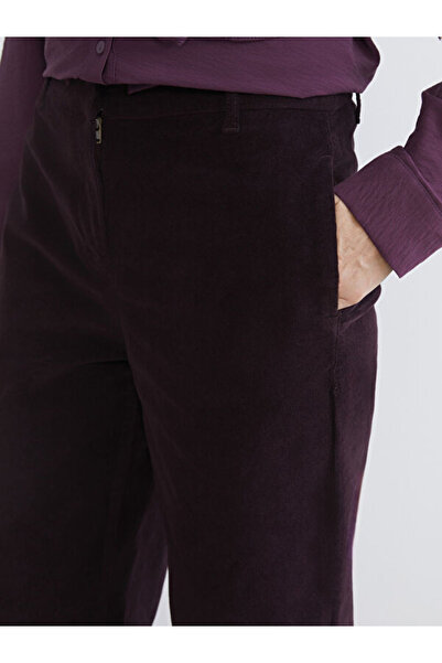 LC Waikiki Standard Fit Velvet Women's Trousers