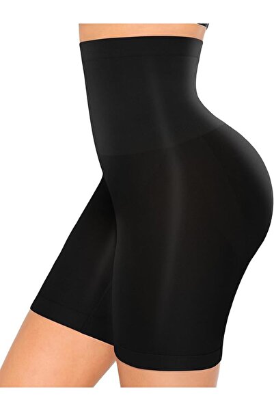 4basix Women's Tummy Control High-Waist Shapewear Shorts - Black