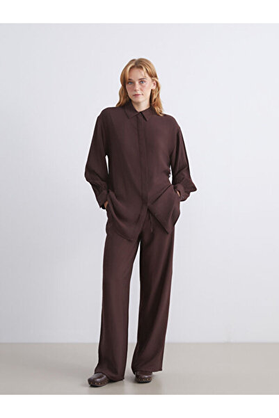 LC Waikiki Wide Leg Women's Trousers with Elastic Waist