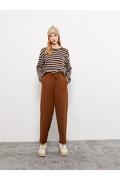 LC Waikiki Women's Elastic Waist Straight Trousers