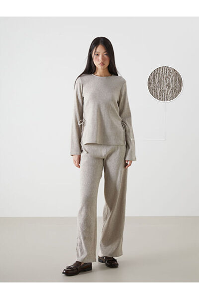 LC Waikiki Elastic Waist Textured Women's Trousers