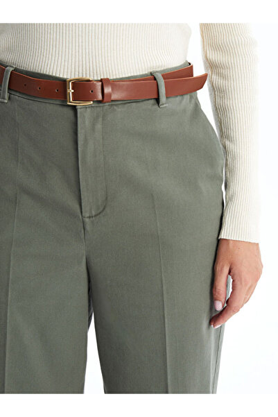 LC Waikiki Belted Waist Carrot Cut Women's Trousers