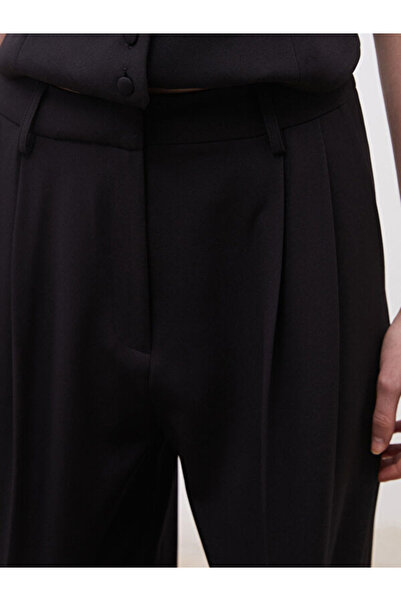 LC Waikiki Loose Fit Crepe Women's Pleated Pants