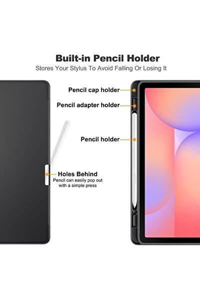 HYX Samsung Galaxy Tab S10 Lite / S10 FE 10.9" Magnetic Pen Holder Shockproof Case - Black