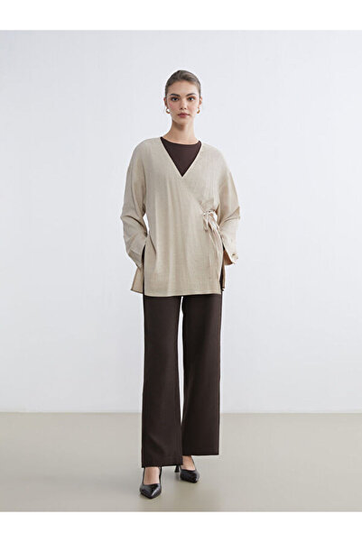 LC Waikiki Wide Leg Women's Trousers with Elastic Waist