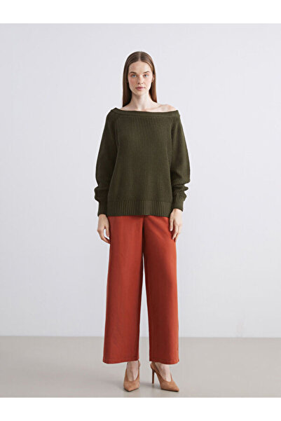 LC Waikiki Wide Leg Women's Trousers with Elastic Waist