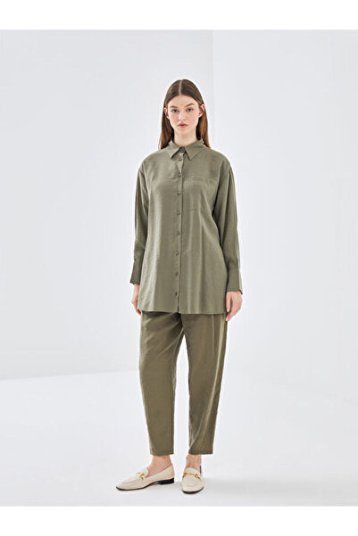 LC Waikiki Women's Elastic Waist Straight Trousers