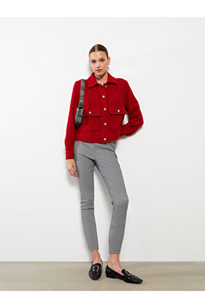 LC Waikiki Normal Waist Slim Fit Plaid Women's Trousers