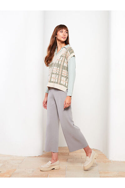 LC Waikiki Women's Elastic Waist Plain Knitwear Trousers