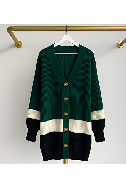 Kirazca Butik Women's Striped Knitwear Cardigan