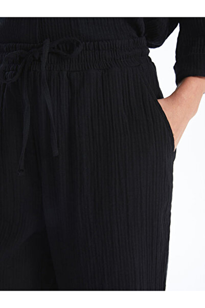 LC Waikiki Elastic Waist Textured Women's Trousers