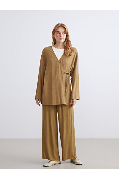 LC Waikiki Elastic Waist Textured Women's Trousers