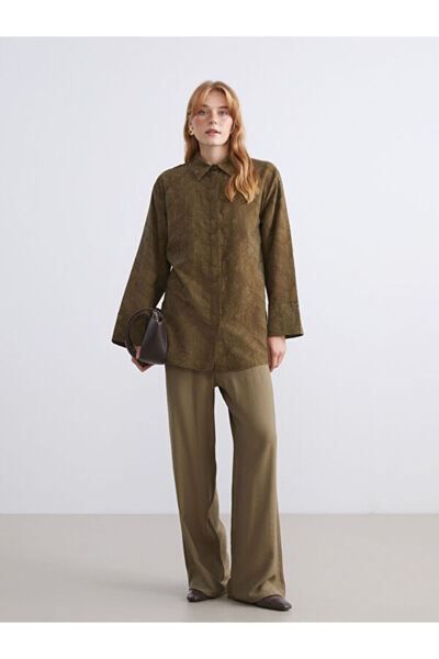 LC Waikiki Wide Leg Women's Trousers with Elastic Waist