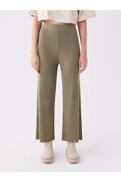 LC Waikiki Women's Elastic Waist Plain Knitwear Trousers