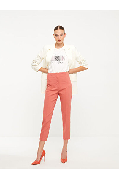 LC Waikiki Women's High Waist Standard Fit Straight Trousers