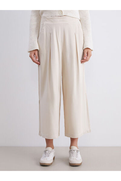 LC Waikiki Women's Linen Blended Pants with Elastic Waist