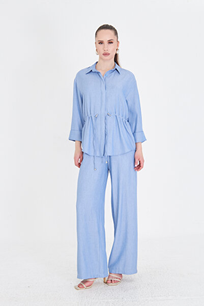 Nadrina Belted top and bottom set