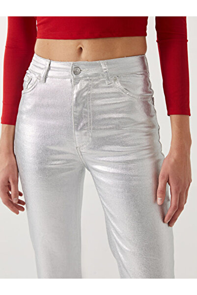LC Waikiki Standard Fit Women's Metallic Trousers