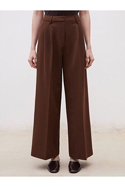 LC Waikiki Loose Fit Crepe Women's Pleated Pants