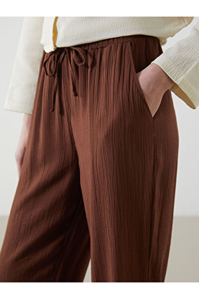 LC Waikiki Elastic Waist Textured Women's Trousers