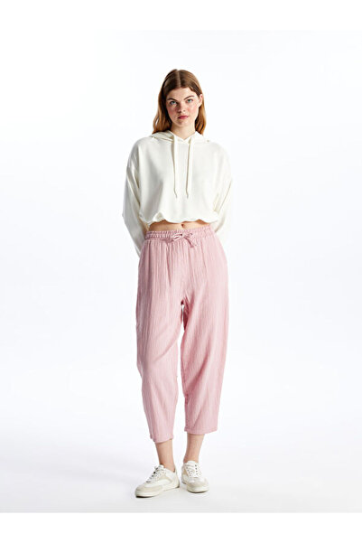 LC Waikiki Comfortable Fit Women's Trousers with Elastic Waist