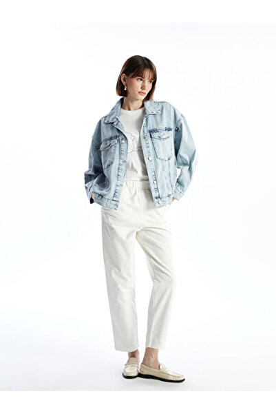 LC Waikiki Women's Velvet Pants with Elastic Waist