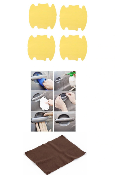 Marsilyan Σετ 5 τεμαχίων Προστατευτικό λαβής πόρτας αυτοκινήτου Αντιχαρακτικό...