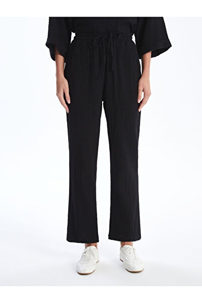 LC Waikiki Elastic Waist Textured Women's Trousers